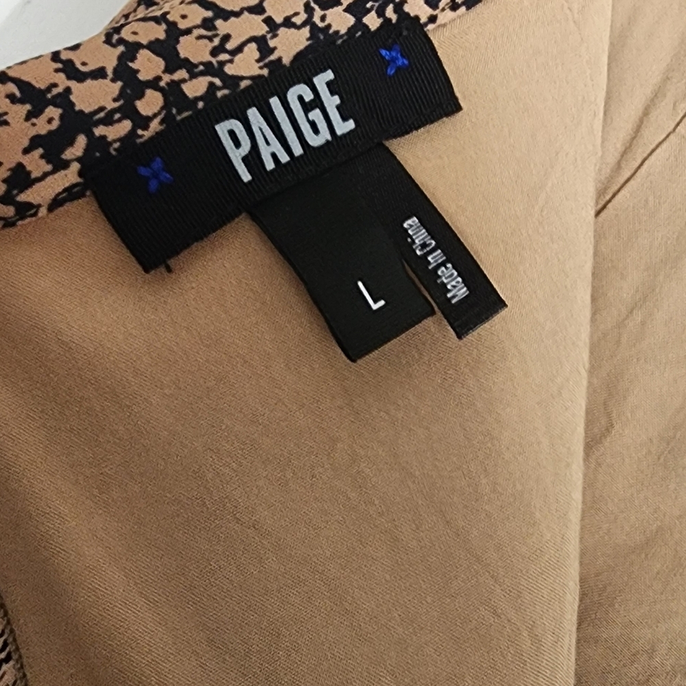Paige Tan and Black Snake-Print Skirt sz L | Animal Print Skirt | Mob Wife - Picture 5 of 5